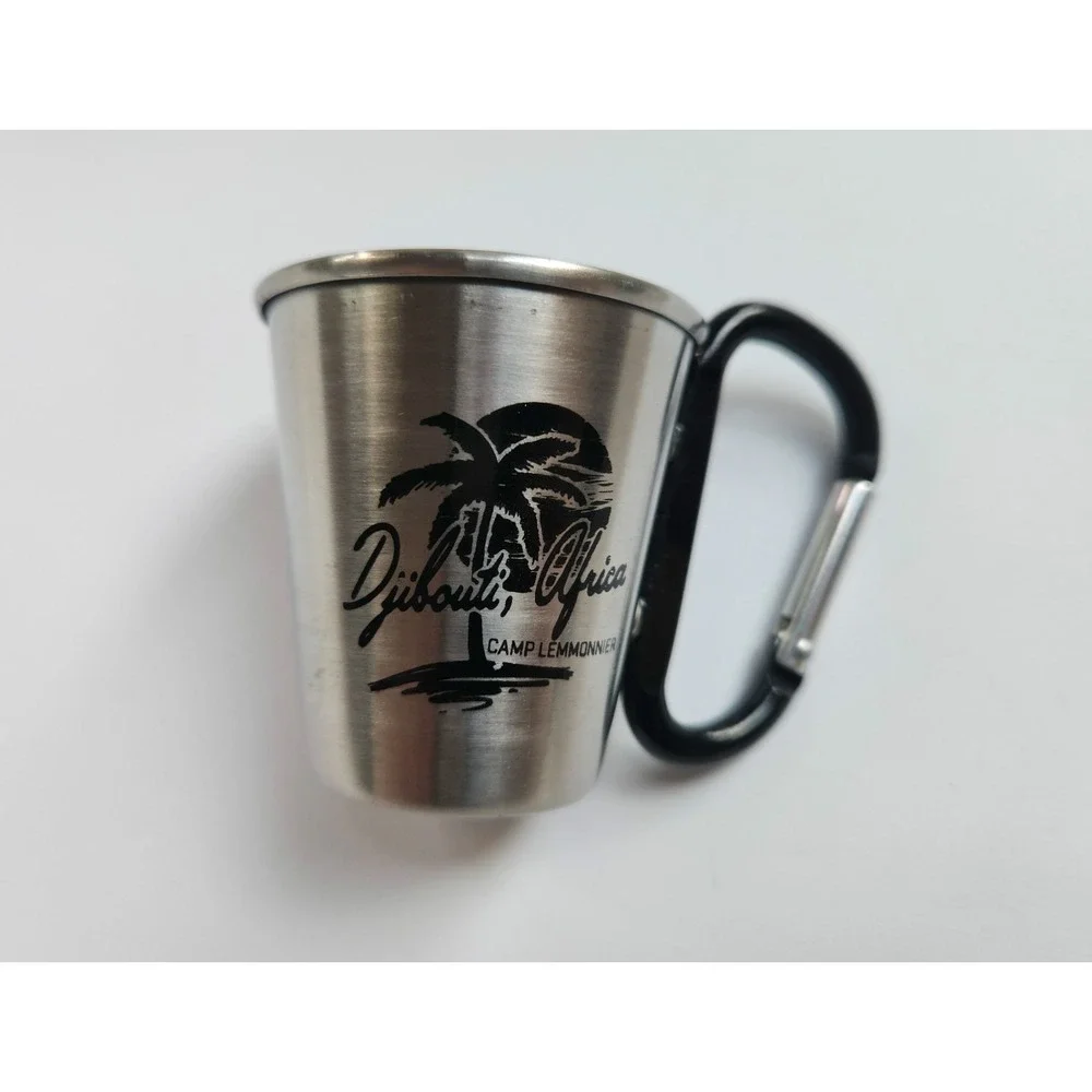 Camp Lemmonnier - Djibouti Africa -‎ Stainless Steel Carabiner Shot Glass